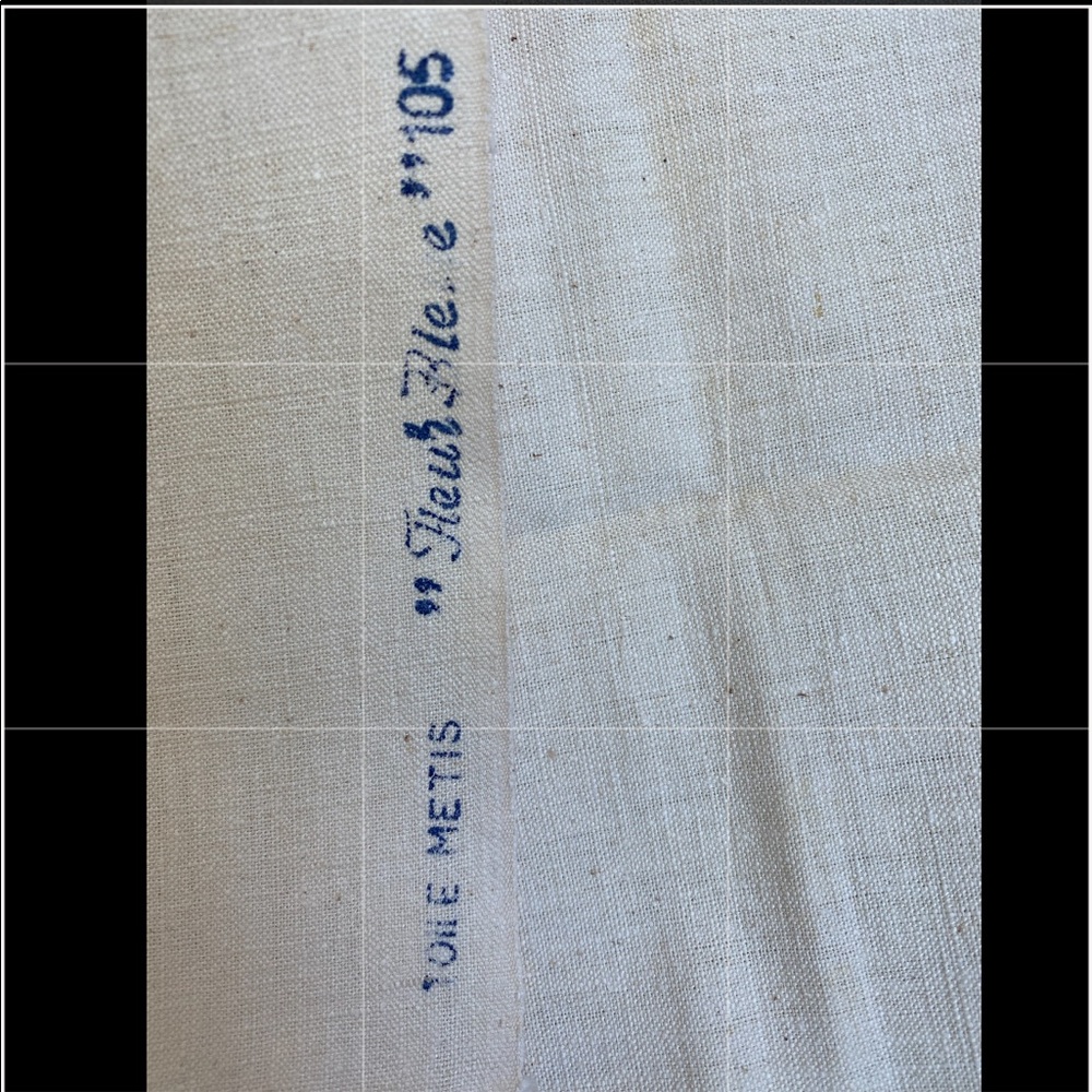 1 Vintage French Métis Linen Towel Cloth mon “AB” - Picture 4 of 11